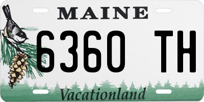 ME license plate 6360TH