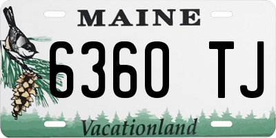ME license plate 6360TJ