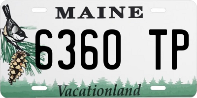ME license plate 6360TP