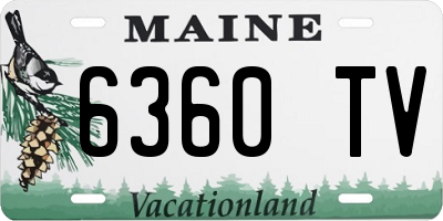 ME license plate 6360TV