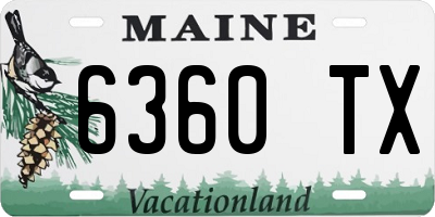 ME license plate 6360TX