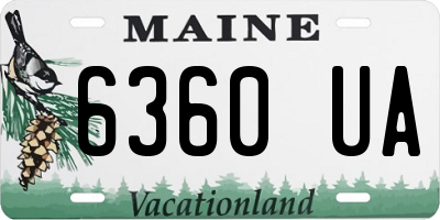 ME license plate 6360UA