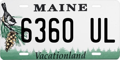 ME license plate 6360UL