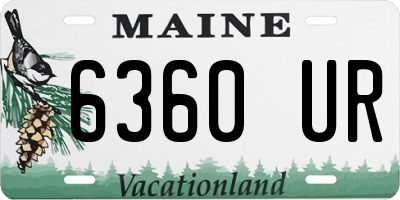 ME license plate 6360UR