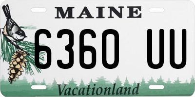 ME license plate 6360UU