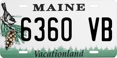 ME license plate 6360VB