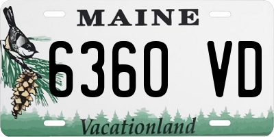 ME license plate 6360VD