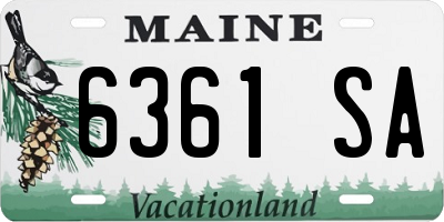 ME license plate 6361SA