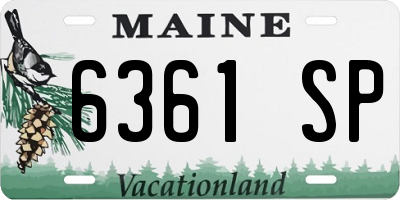 ME license plate 6361SP