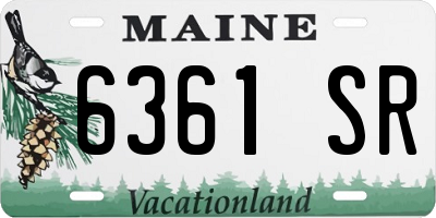 ME license plate 6361SR