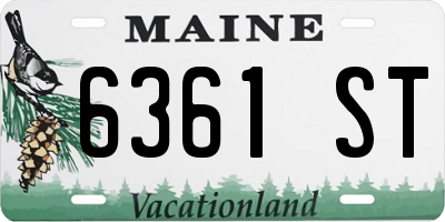 ME license plate 6361ST