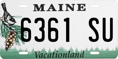 ME license plate 6361SU
