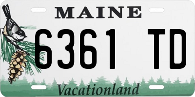 ME license plate 6361TD