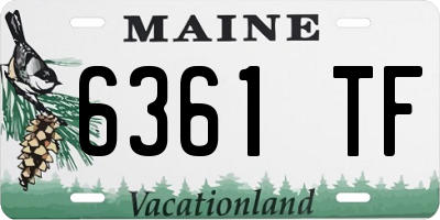 ME license plate 6361TF