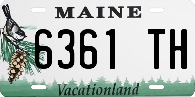 ME license plate 6361TH