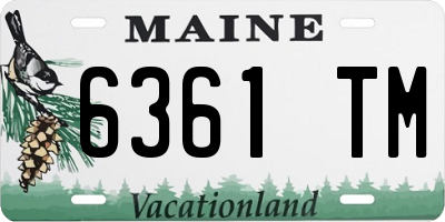 ME license plate 6361TM