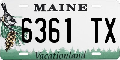 ME license plate 6361TX