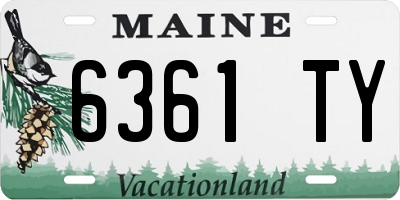 ME license plate 6361TY