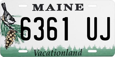 ME license plate 6361UJ