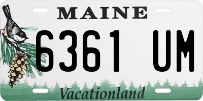 ME license plate 6361UM