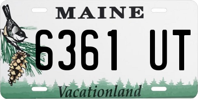ME license plate 6361UT