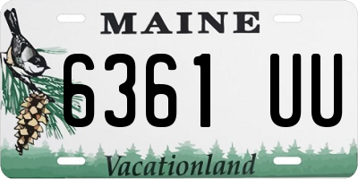 ME license plate 6361UU