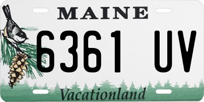 ME license plate 6361UV