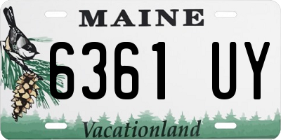 ME license plate 6361UY