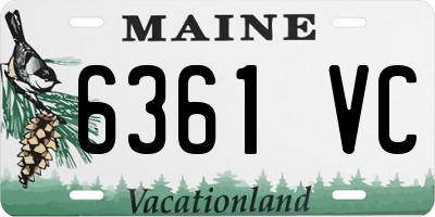 ME license plate 6361VC