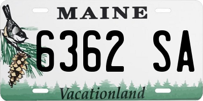ME license plate 6362SA