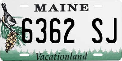 ME license plate 6362SJ