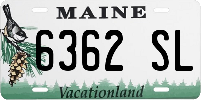 ME license plate 6362SL
