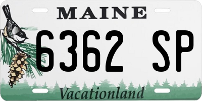 ME license plate 6362SP