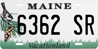 ME license plate 6362SR