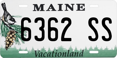 ME license plate 6362SS