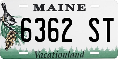 ME license plate 6362ST