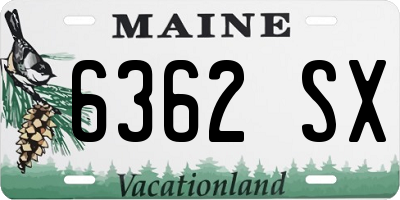 ME license plate 6362SX