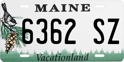 ME license plate 6362SZ