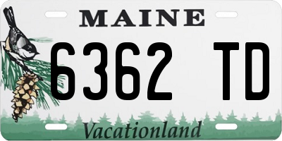 ME license plate 6362TD