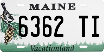 ME license plate 6362TI