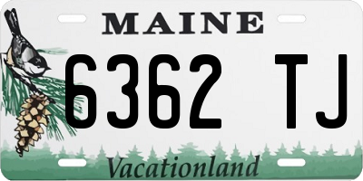 ME license plate 6362TJ