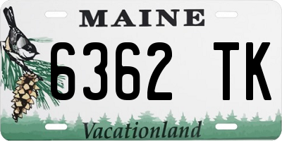 ME license plate 6362TK