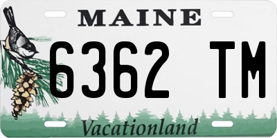 ME license plate 6362TM