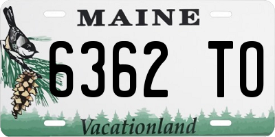 ME license plate 6362TO