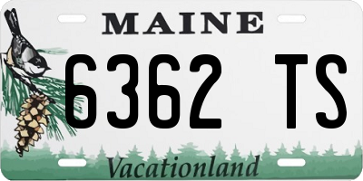 ME license plate 6362TS