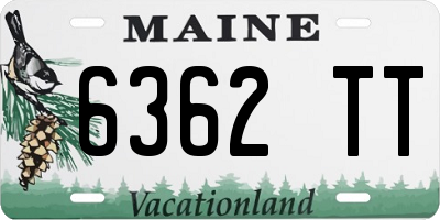 ME license plate 6362TT