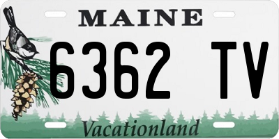 ME license plate 6362TV