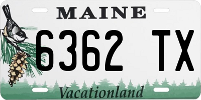 ME license plate 6362TX