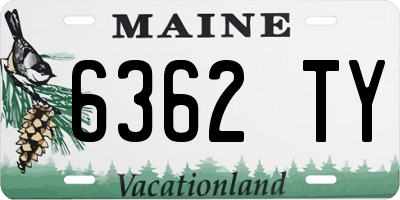 ME license plate 6362TY