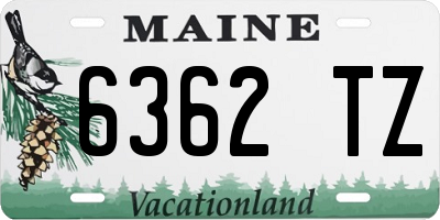 ME license plate 6362TZ